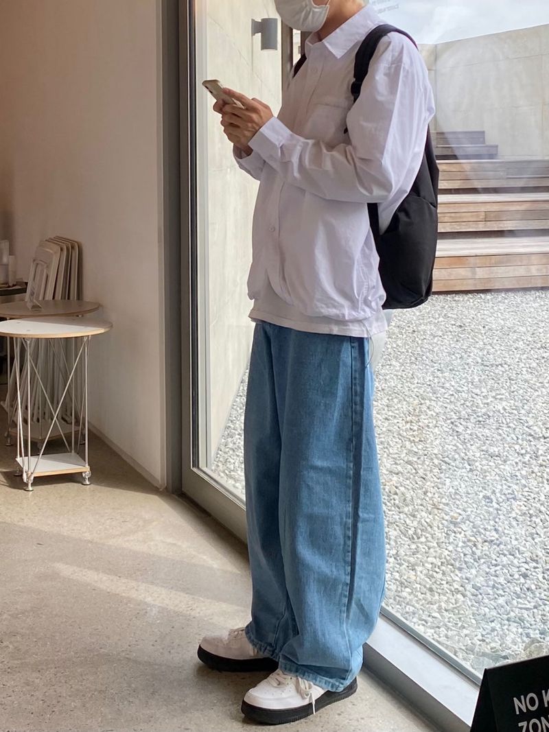 For season balloon fit denim pants 2C