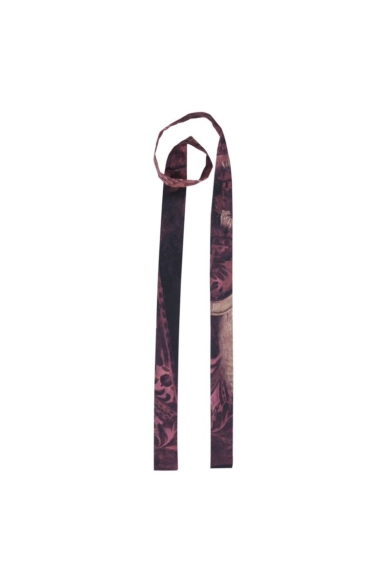 ROMANTIC PRINTED SCARF #MAUVE ROSE