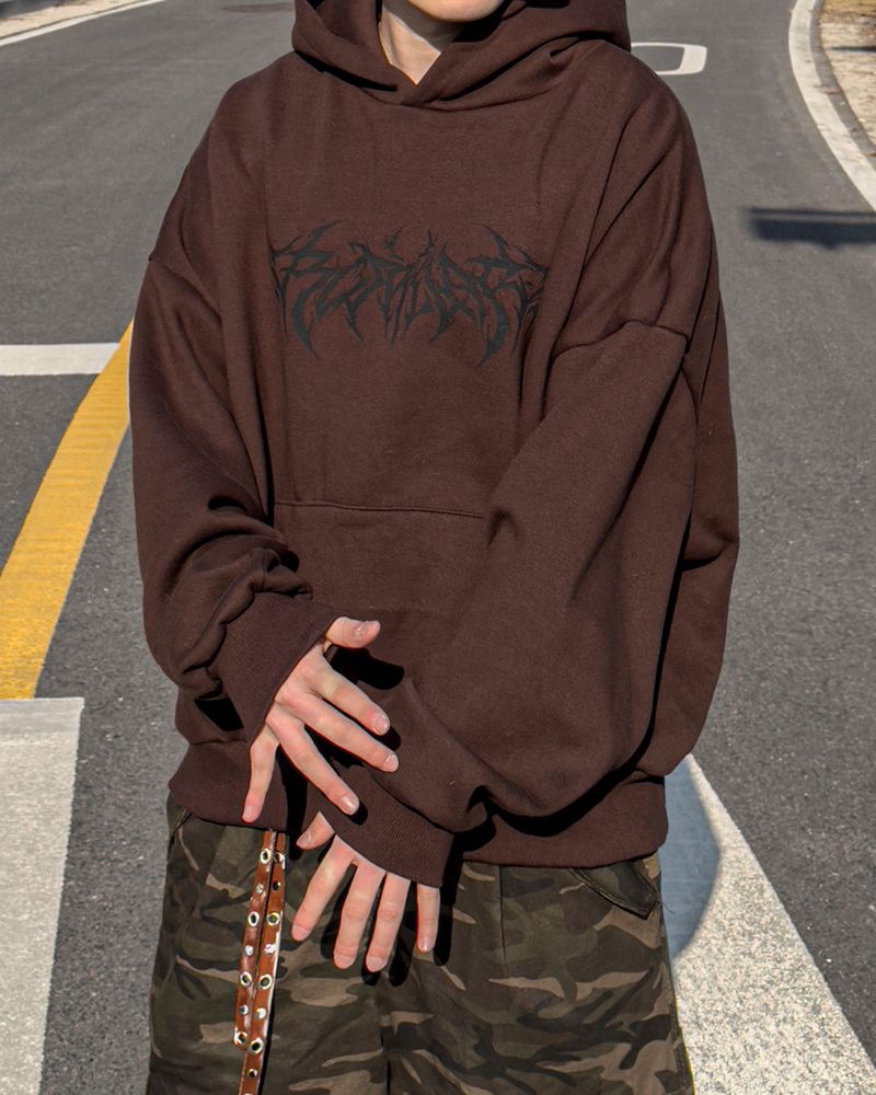 Cable Paint Over Hoodie