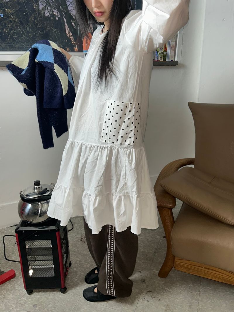 gardenpage（ガーデンページ）の「(2color) ドットフリルワンピ（ワンピース/ドレス）」