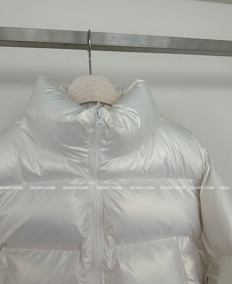 Heart hologram wellon short padded coat