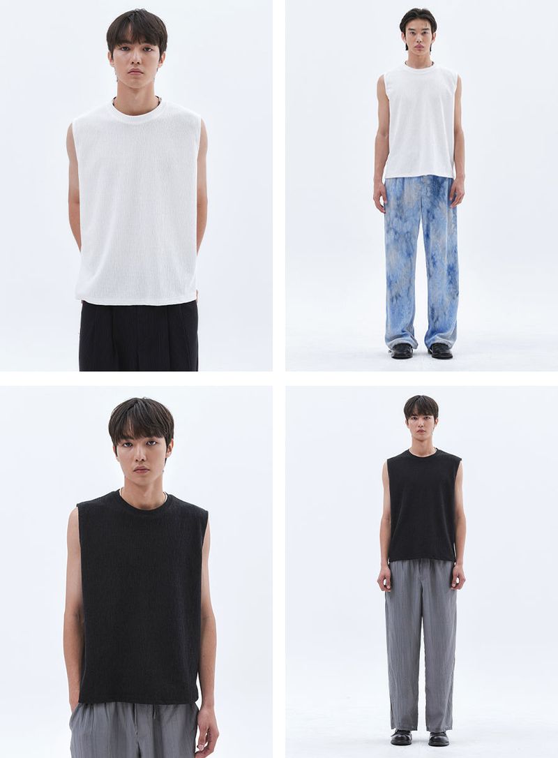 Logo Plate Over Sleeveless__Black