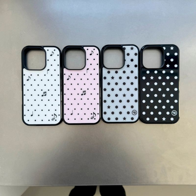 [MADE] xs ♩♪♬ dot. (white) glass bumper iPhone case