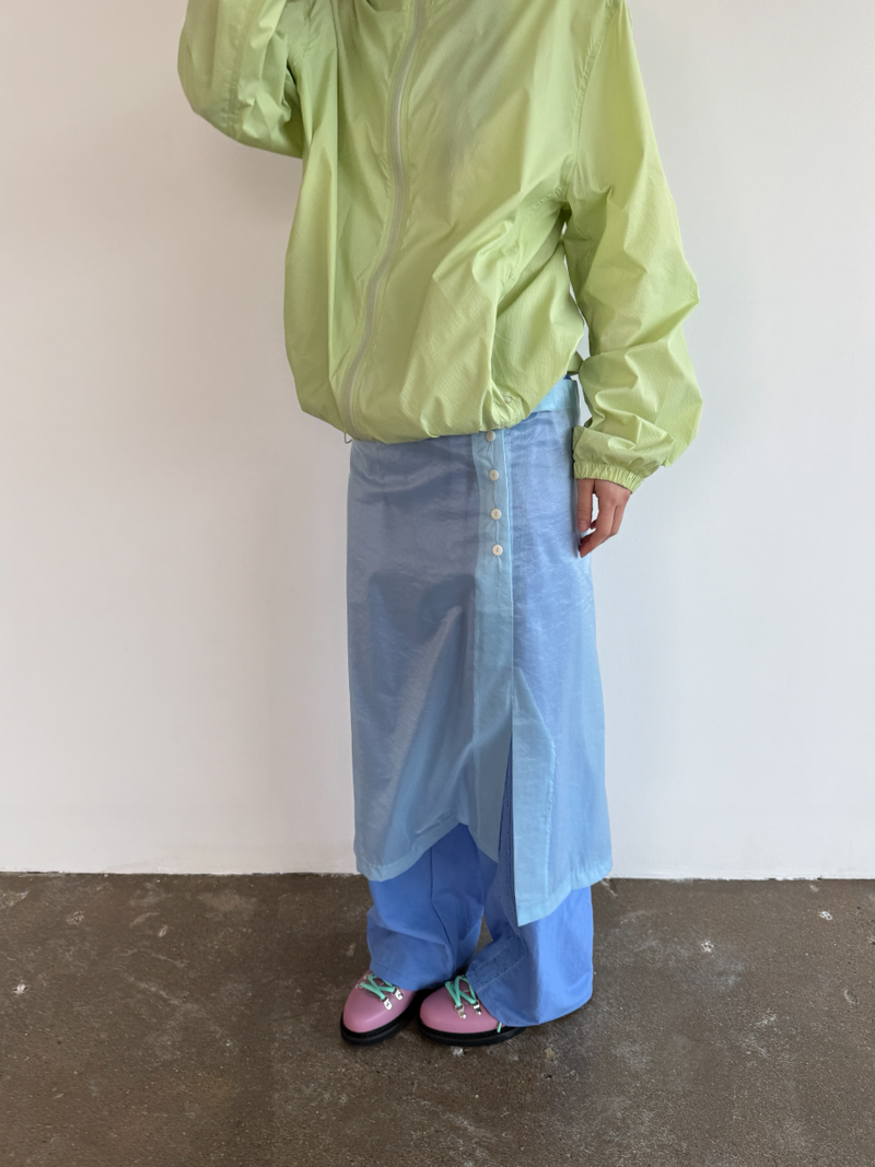 shine button layered skirt