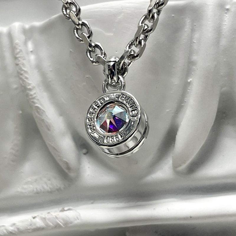 Bullet Back Necklace_silver