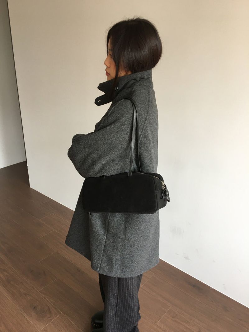 Classic High Neck Half Coat (2 Colors)