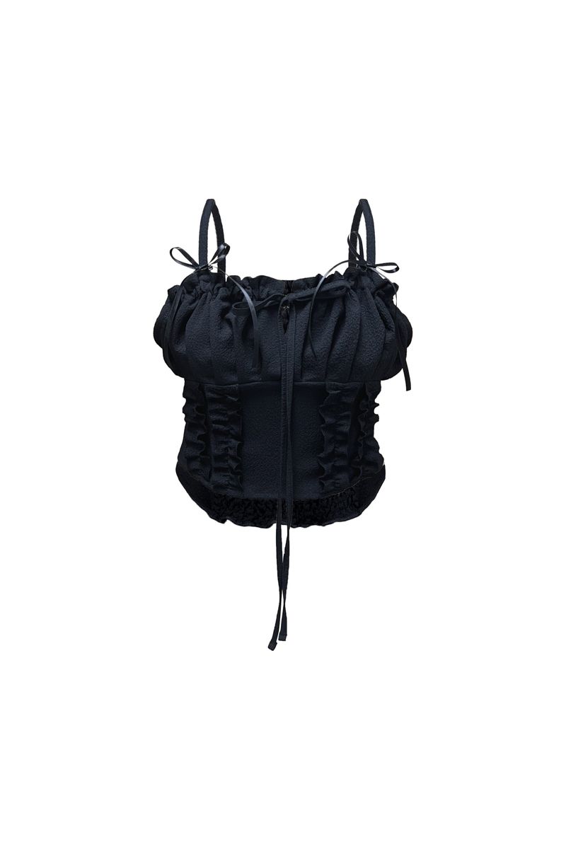 GAGA RIBBON BUSTIER / BLACK
