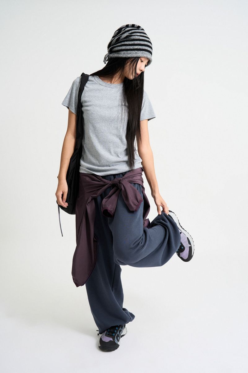 Lumi belted over jogger pants