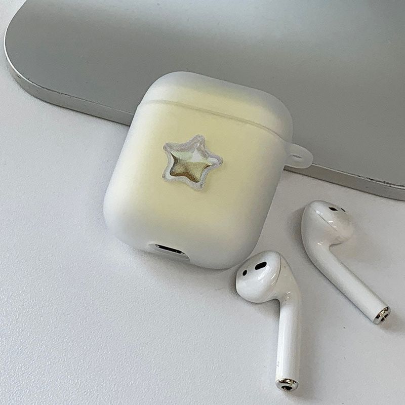 Yellow - Chilling Heart Star AirPods Case_matt