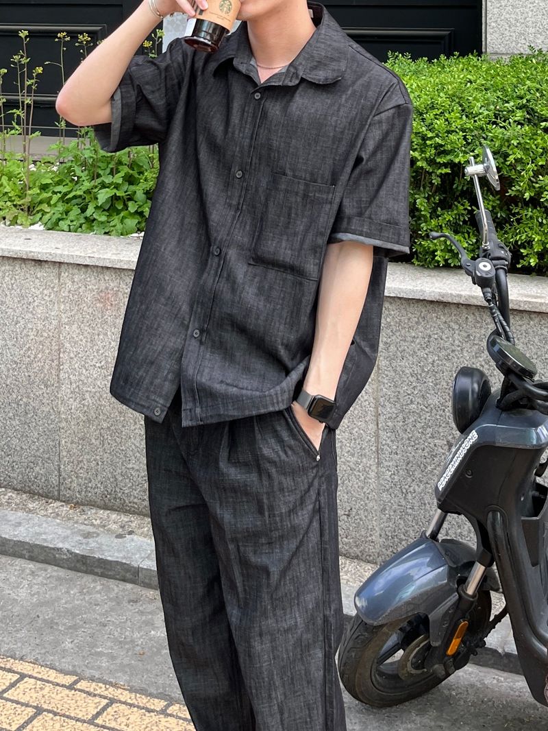 Mire two tuck linen denim