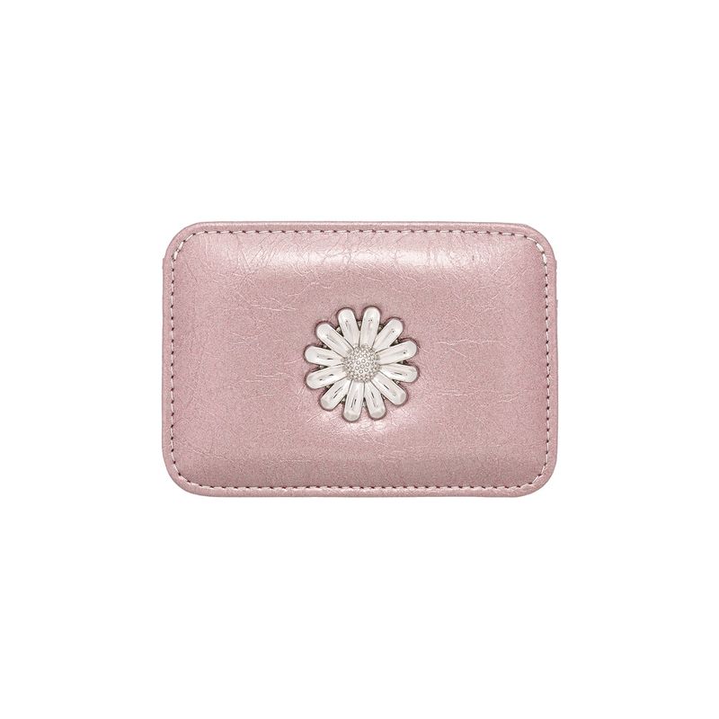 Daisy Slim Mini Transportation Card Wallet Rose gold