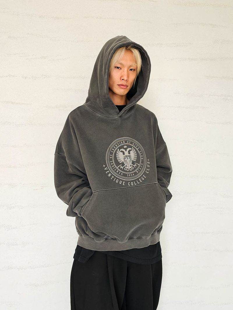 VENTIQUE Pigment Izzy Eagle hoodie 2colors