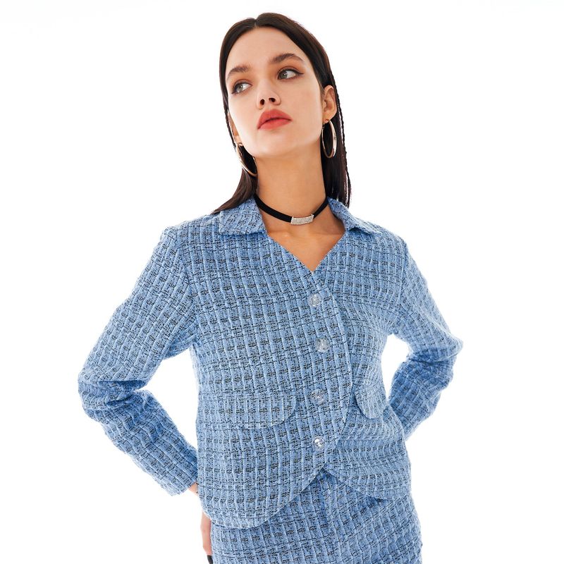 Tulip Tweed Jacket [Blue]