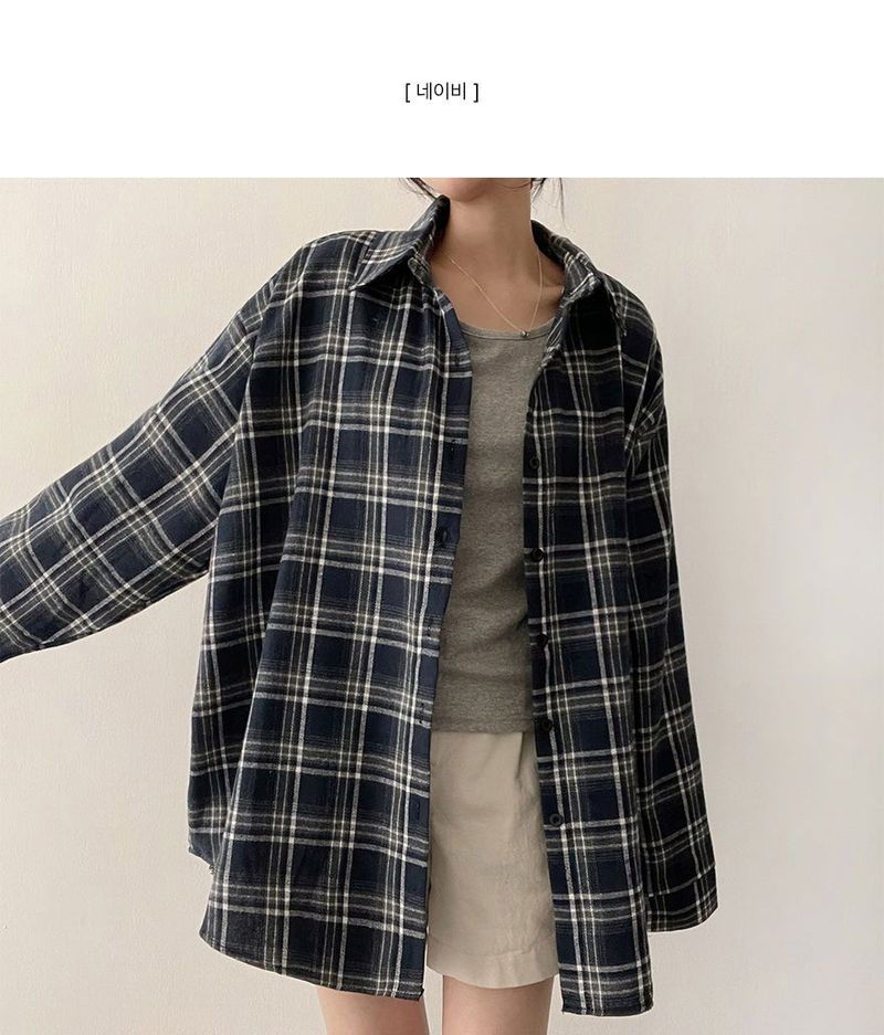 Lue Loose Fit Checkered Shirt