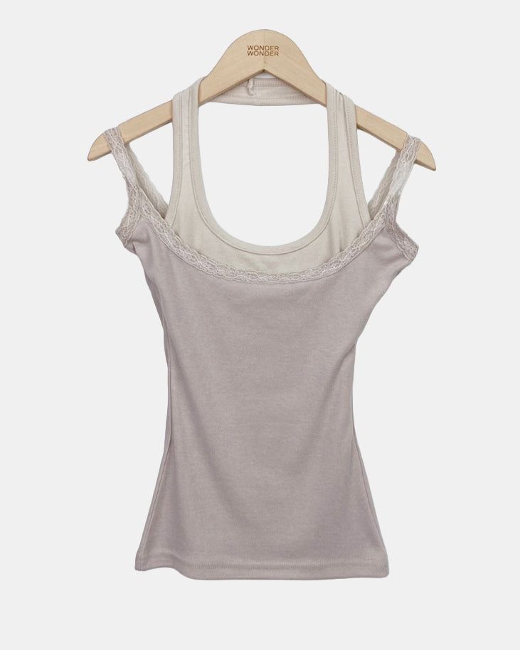 Coden Layered Halter Sleeveless Top