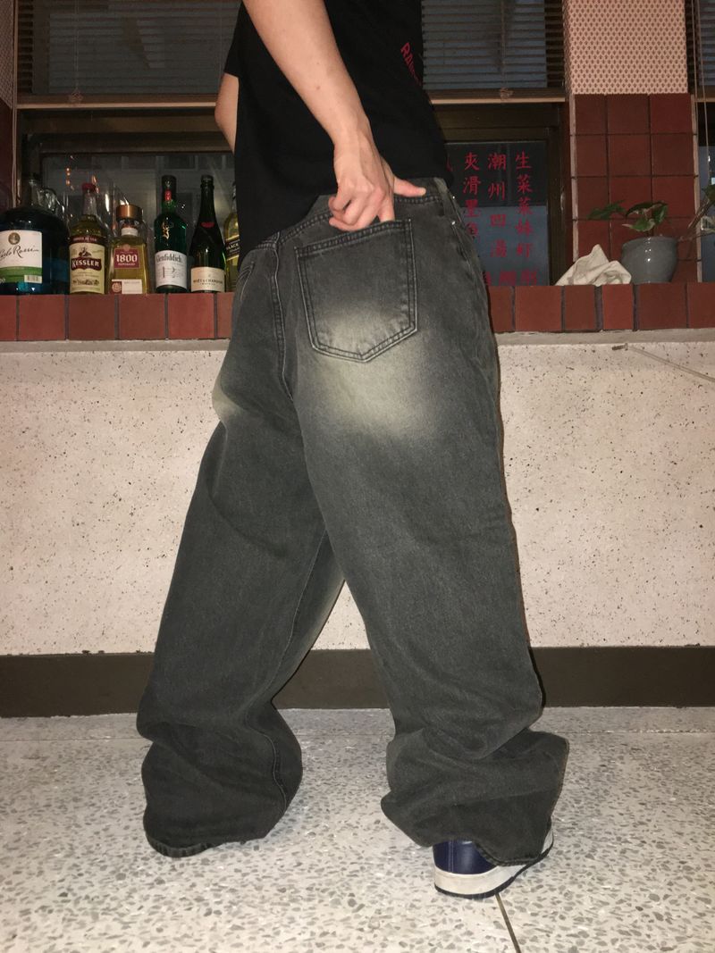 Wide Baggy Denim Pants (2c)