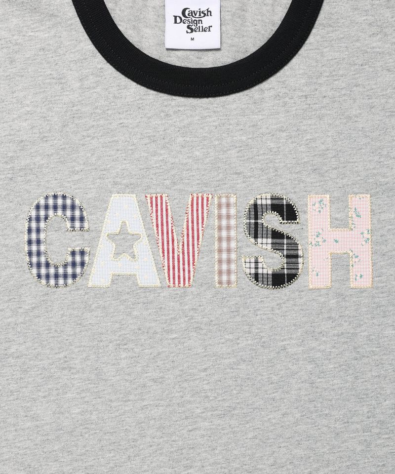 CAVISH APPLIQUE RINGER SS TEE MELANGE GREY(CV2GMUT509A)