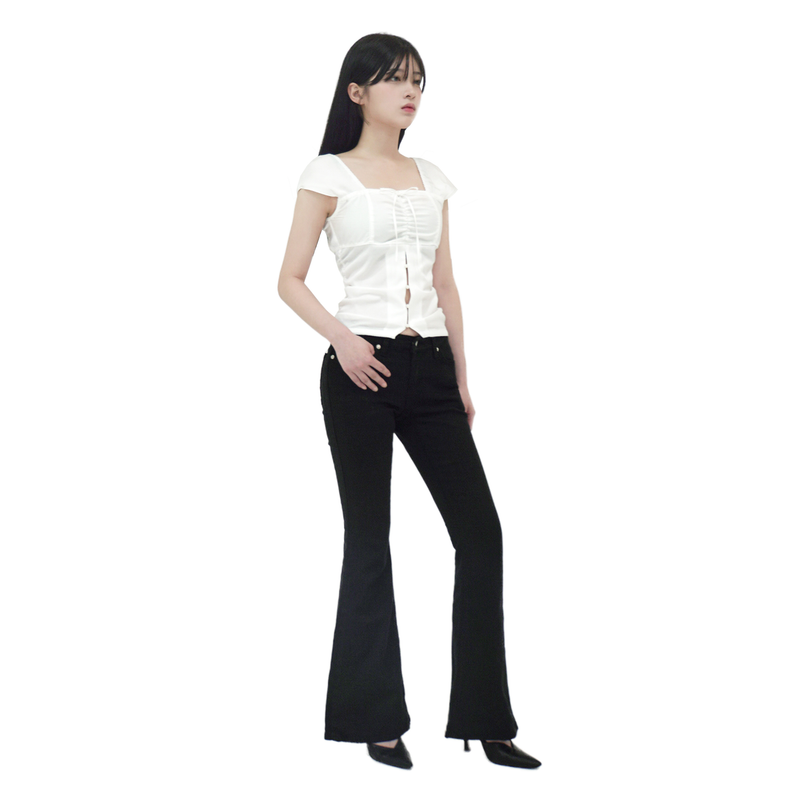 YOUR SHIRRING BLOUSE [WHITE]
