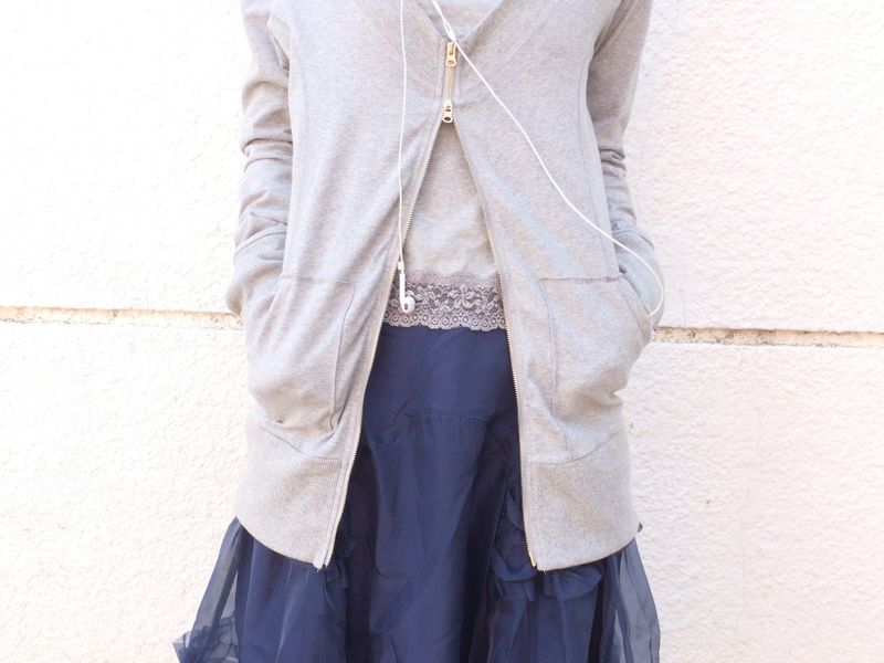 frilling Sheer skirt