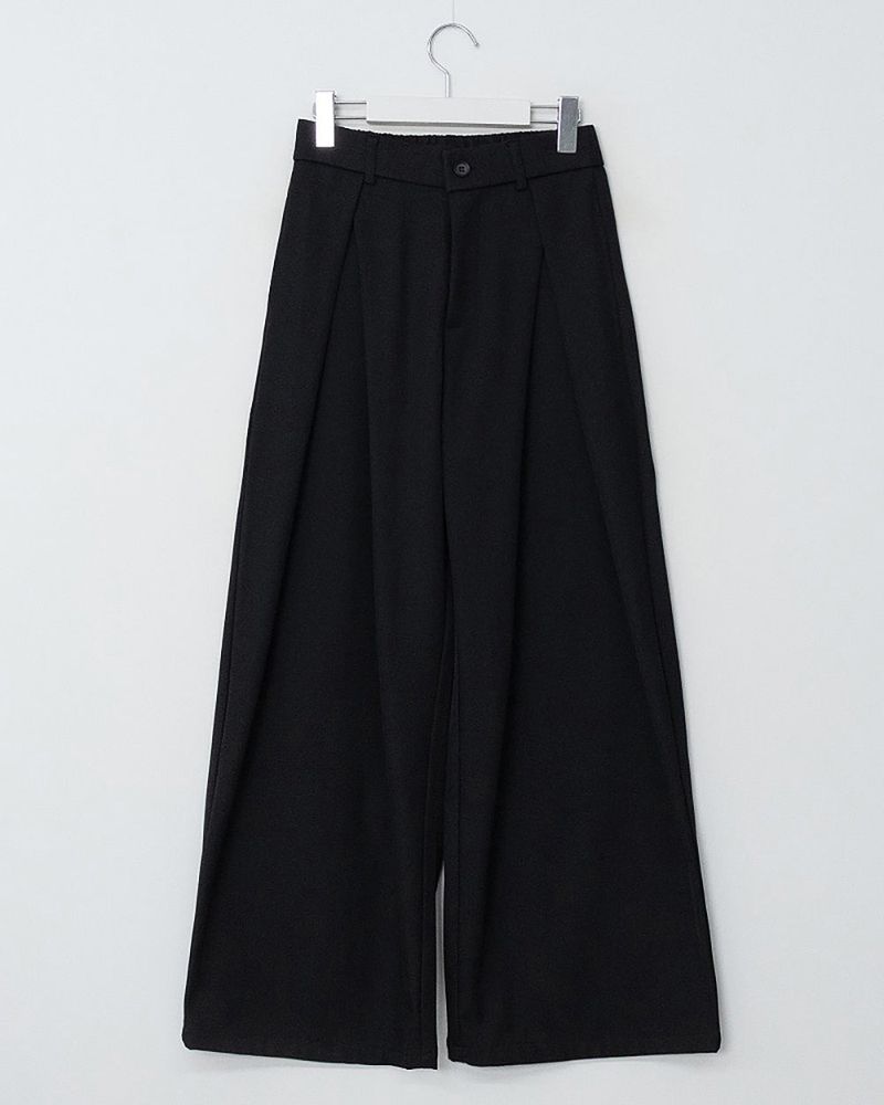 Ian Double-Pleat Wide Slacks