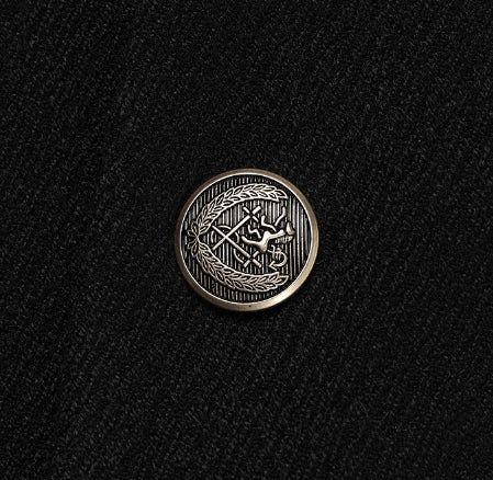 Crying medal over blazer