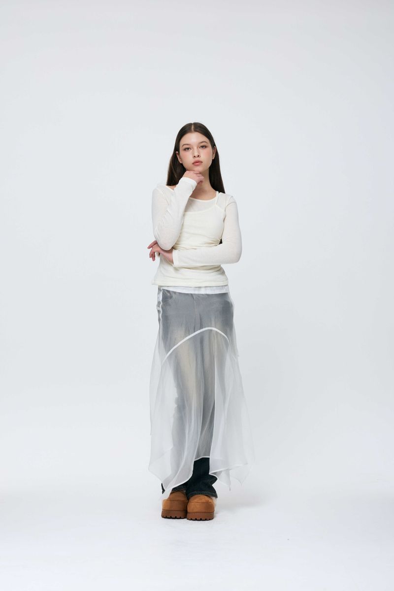 MUREN SHIRRING TOP / IVORY