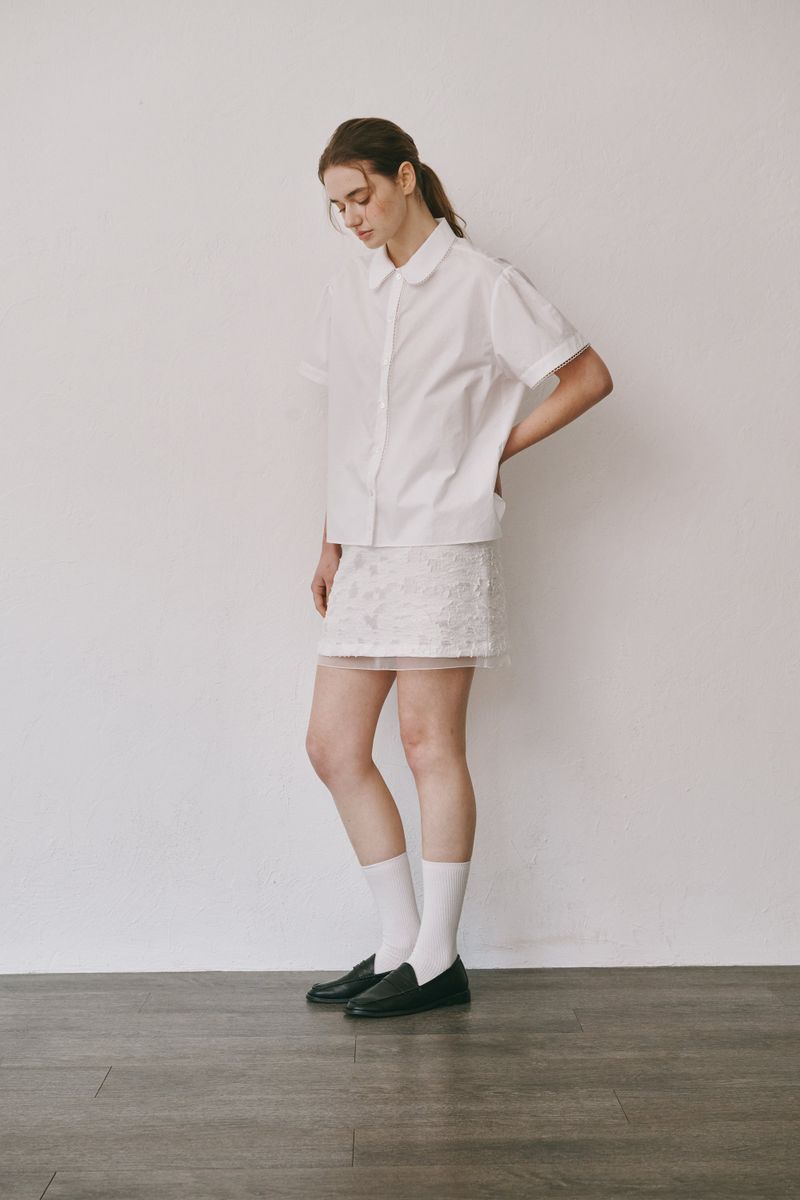 Lace half shirts (Ivory)
