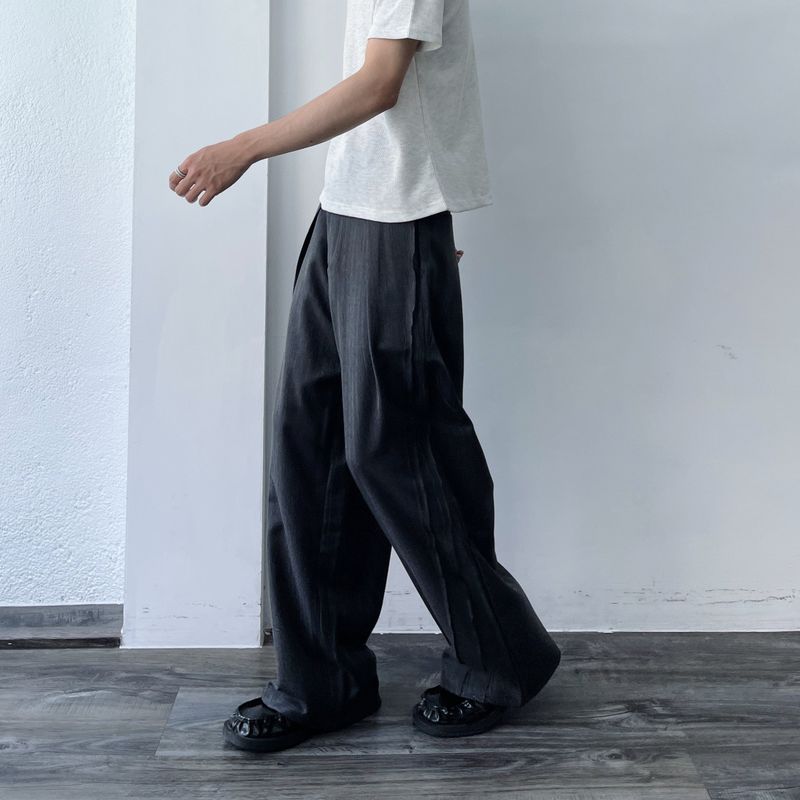 Charcoal Draped Trousers