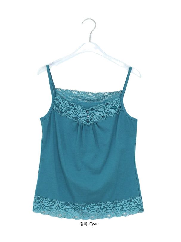 Rites Two-Way Button Lace Strap Sleeveless