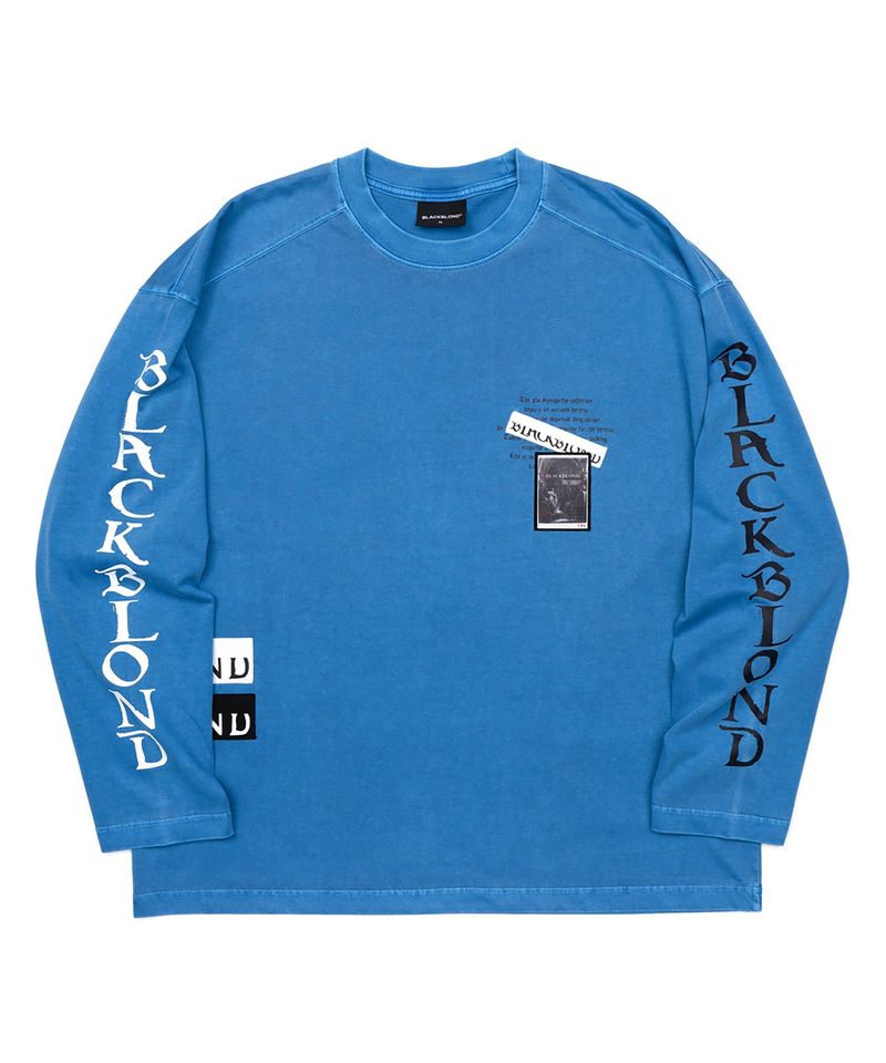 BLACKBLOND(ブラックブロンド)の「BBD Chaos Patch Pigment Long T-Shirt (Ocean Blue)(Tops)」