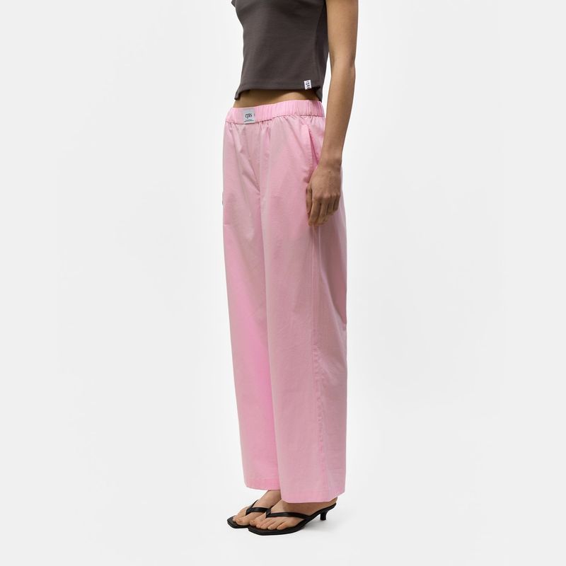 SOLID LABEL BOXER PANTS_PINK