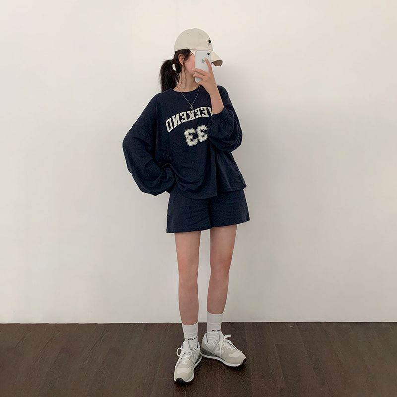 [Sweat + shorts] loose training set