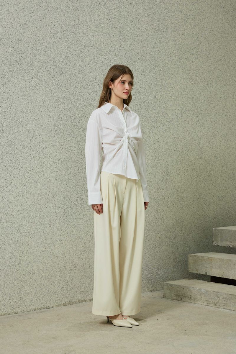 TOMO WIDE SLACKS / IVORY