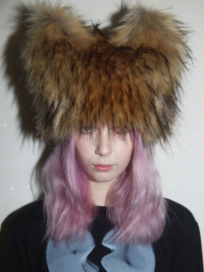 Faux Fur Ear Beanie MIX