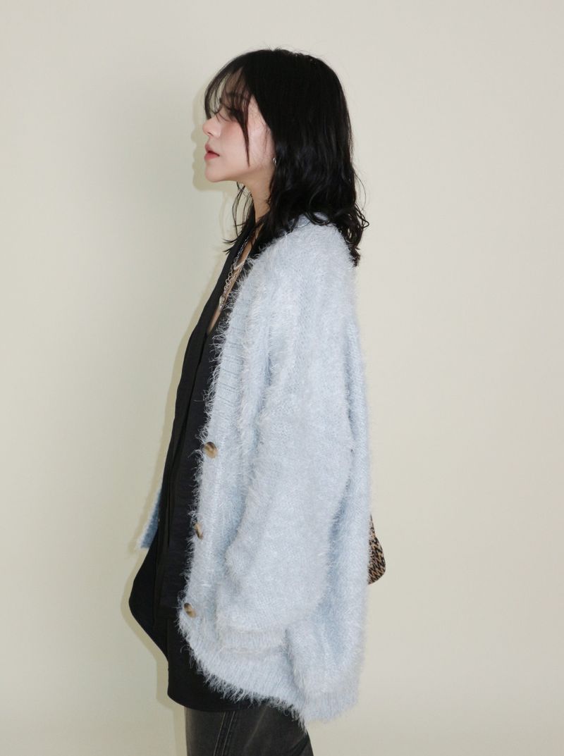 Featheryan Rouge Long Angora Cardigan