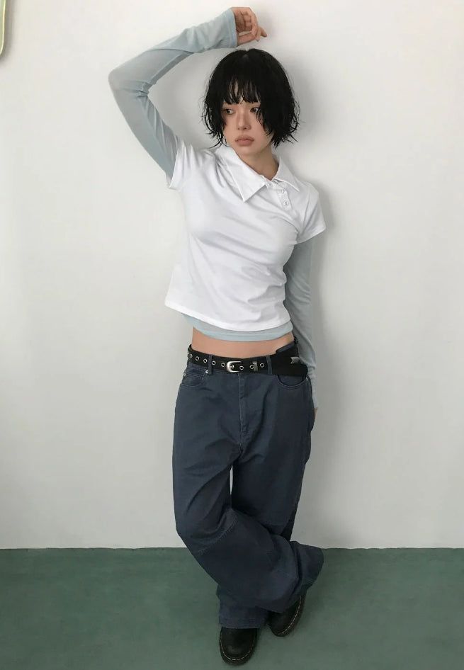 UNBAL COLLAR TEE