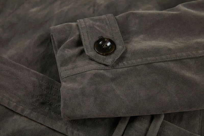 Sophie Suede Belted Trench Coat