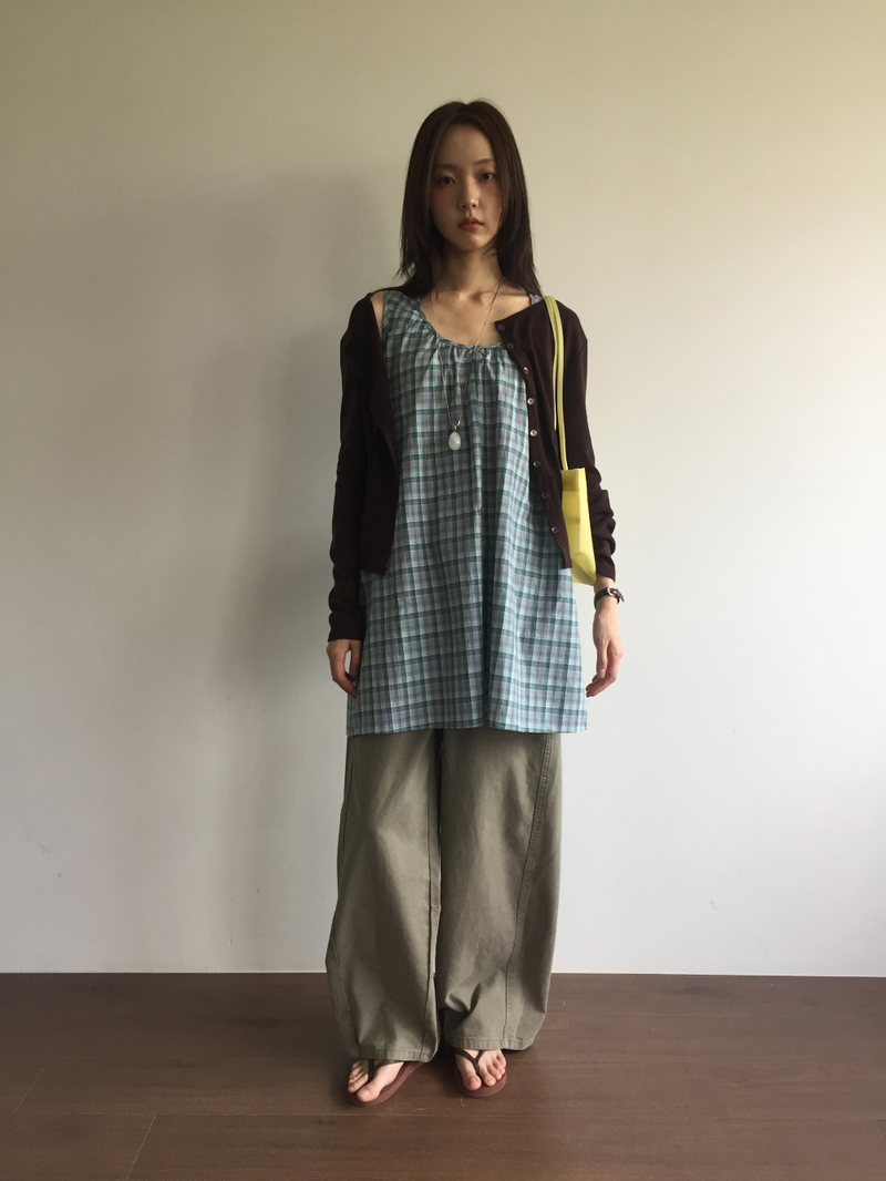 Nerong check midi dress (2color)