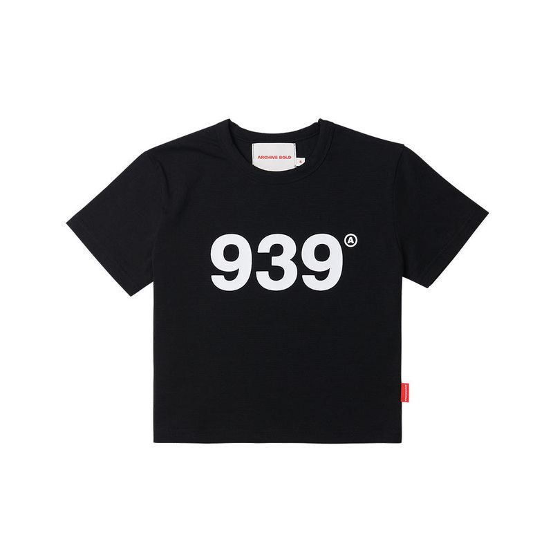 939 LOGO CROP TOP (BLACK)