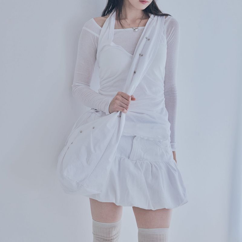 rivet cross bag (white)