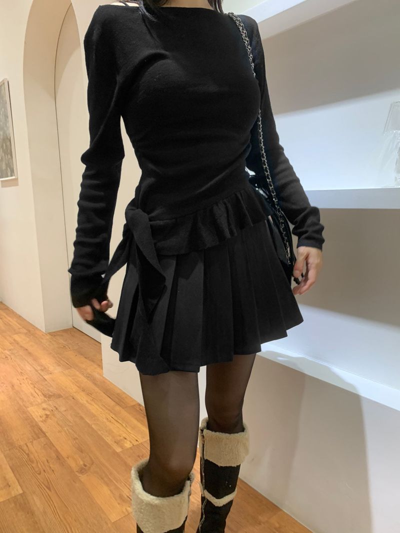 Sunday Pure Wool Pleated Mini SKirt