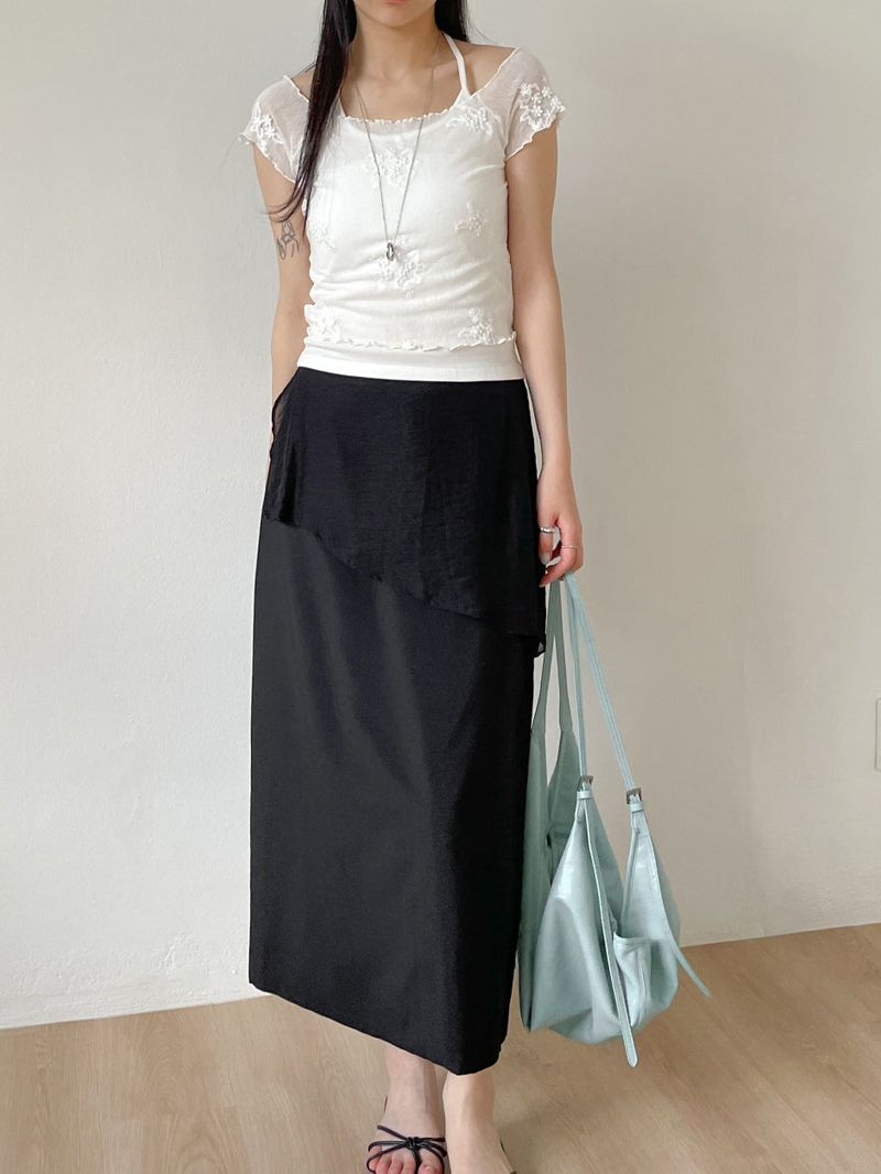 Pound Layered Long Skirt