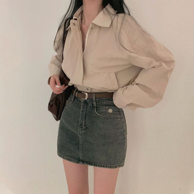 [Bellide made] Bubble Hidden Cropped Field Jacket
