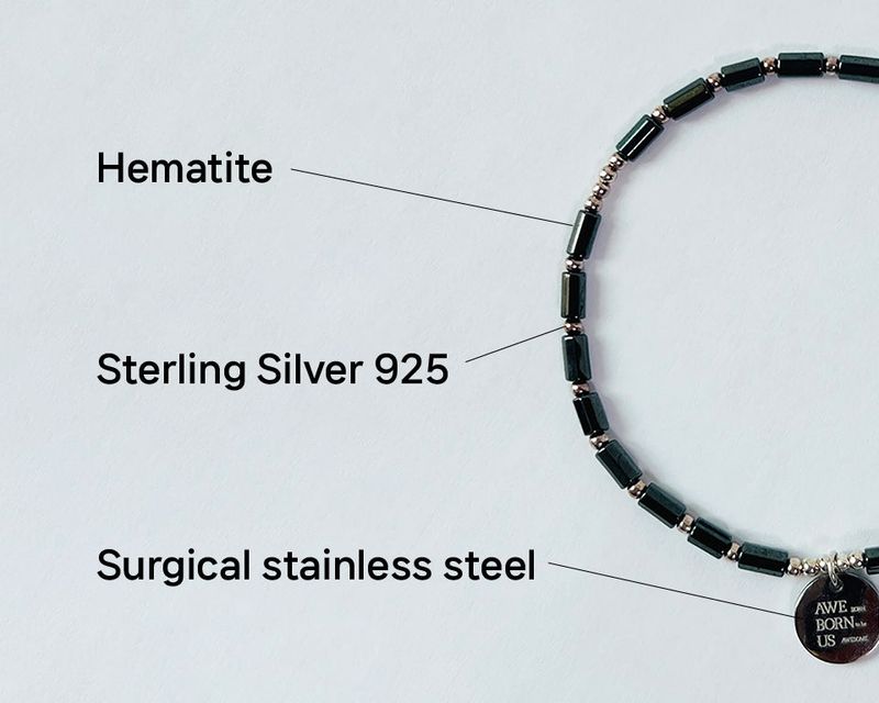 GEM STONE HEMATITE BRACELET