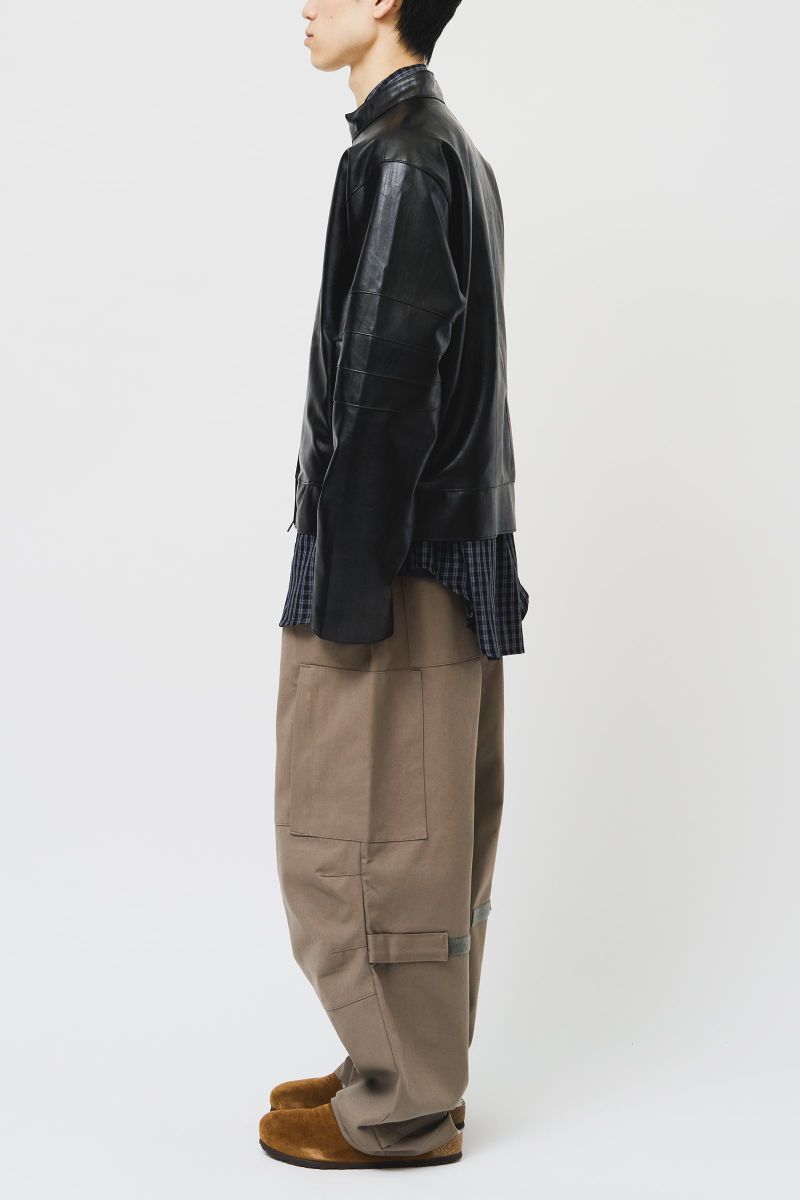 Incision Leather Jacket