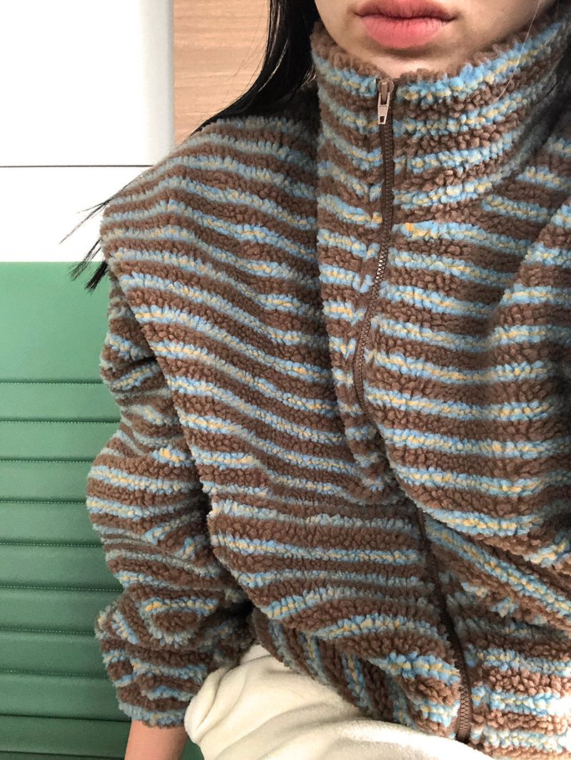 [MADE] CULTIN STRIPE DUMBLE ZIP-UP