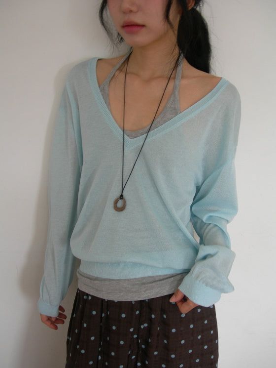 Dva Basic Halterneck Layered Long Sleeveless