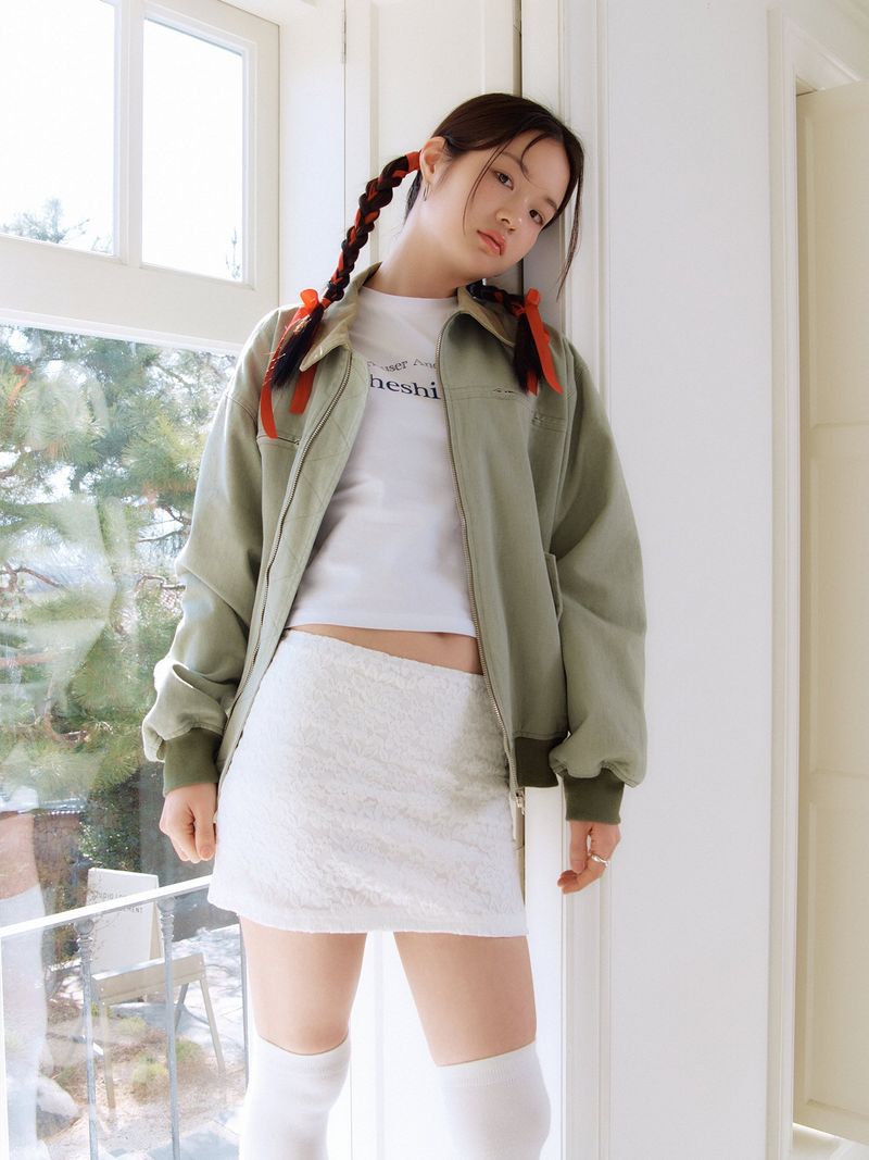TEMPUSSTUDIO（テンプススタジオ）の「WASHED STITCH BLOUSON_Light Green（Jackets/Outerwear）」