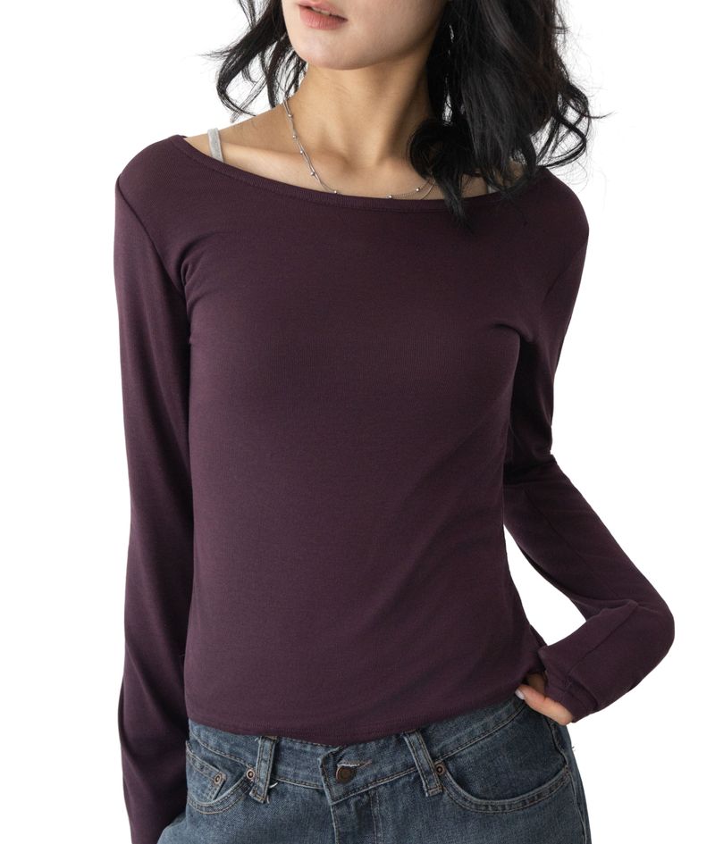 Duo U-Neck Long Sleeve T-Shirt