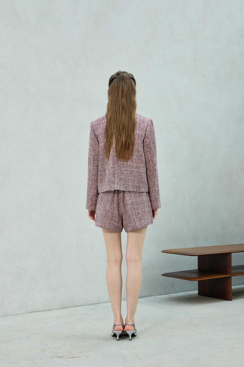 CHERISH TWEED SHORTS PANTS / RED